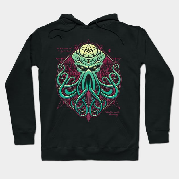 Cthulhu Awakens Hoodie by StudioM6